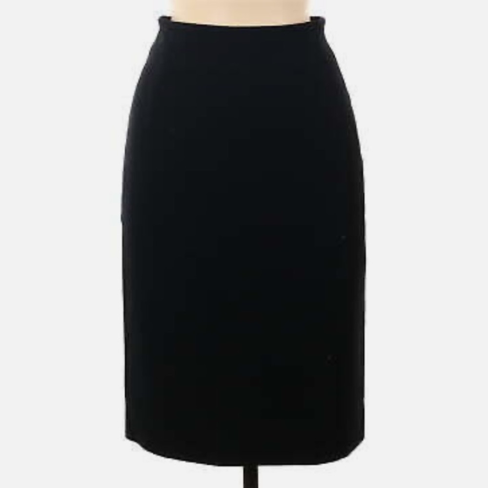 Vintage Jason Prescott Black Wool Pencil Skirt